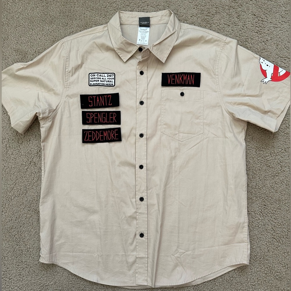 Ghostbusters button down shirt